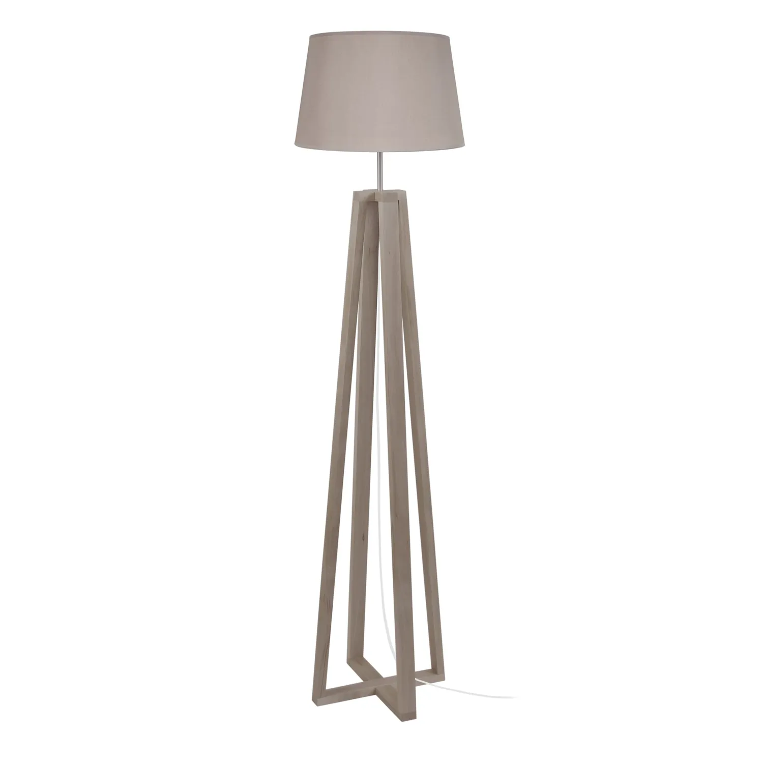 Tosel Linkoping piantana legno bianco tamburo 40x155 cm