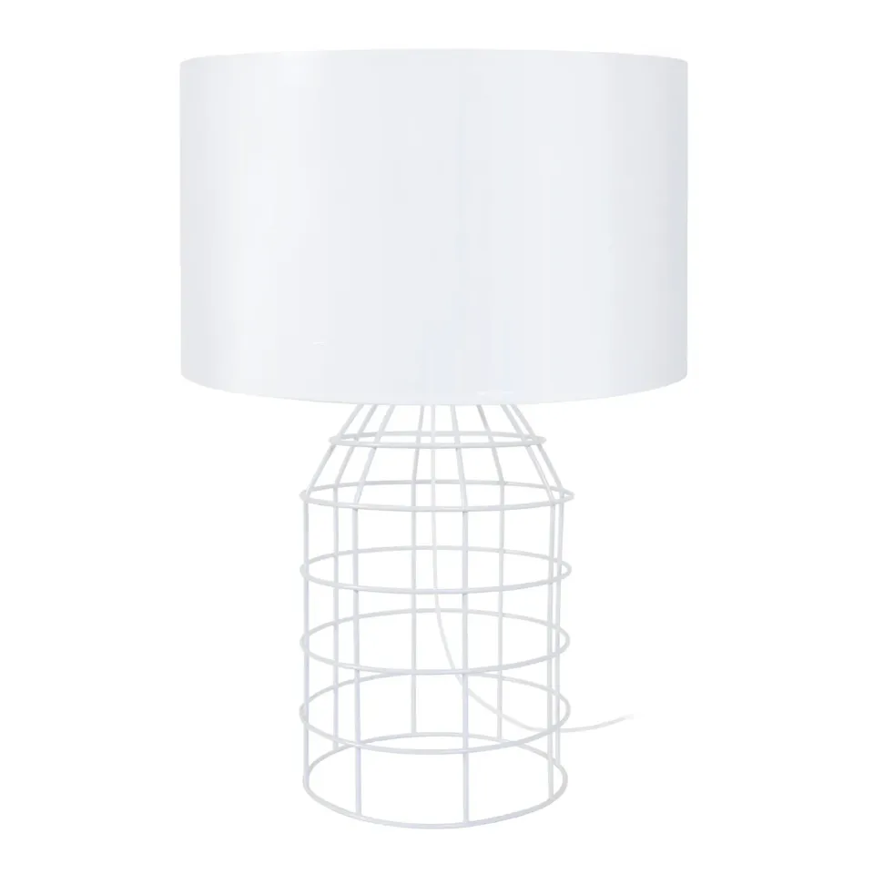 Tosel Craparola lampada da tavolo matita bianco 35x52cm