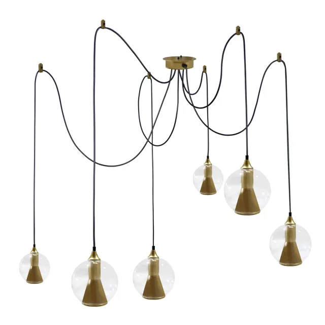 Tosel Oslo lampadario 120 cm cromato vetro