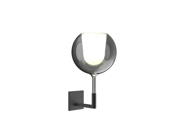 Penta Glo Medium applique nero opaco vetro 44 cm