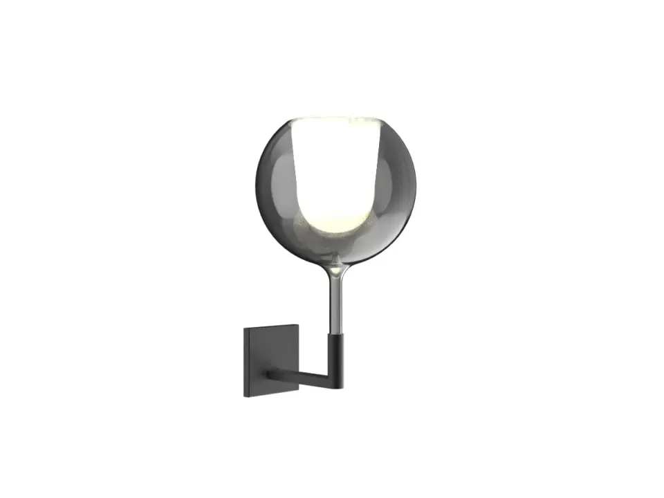 Penta Glo Medium applique nero opaco vetro 44 cm