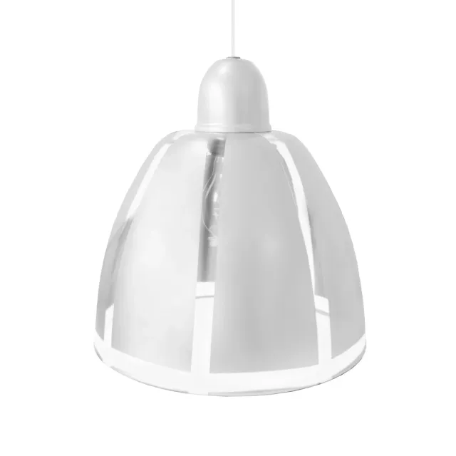 Tosel Ancona sospensione vetro bianco 29cm E27 dimmerabile