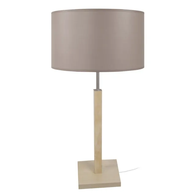 Tosel Hod B lampada tavolo legno ecrù E27 30x54 cm
