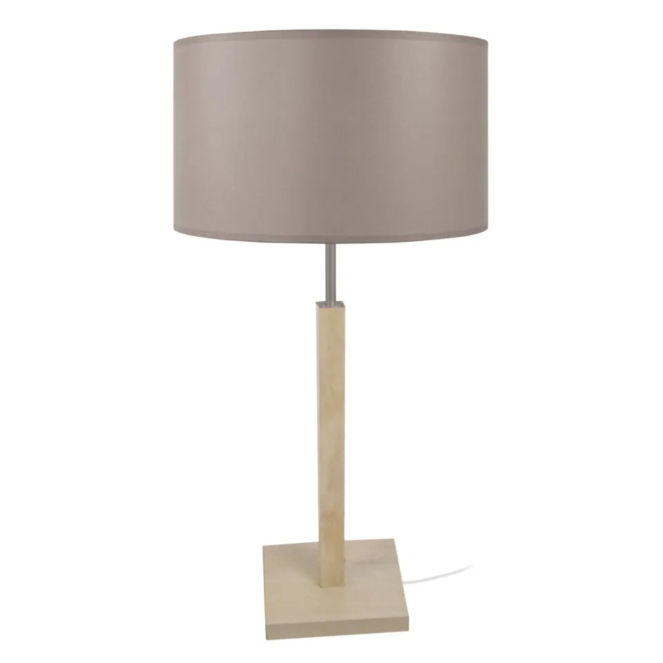 Tosel Hod B lampada tavolo legno ecrù E27 30x54 cm