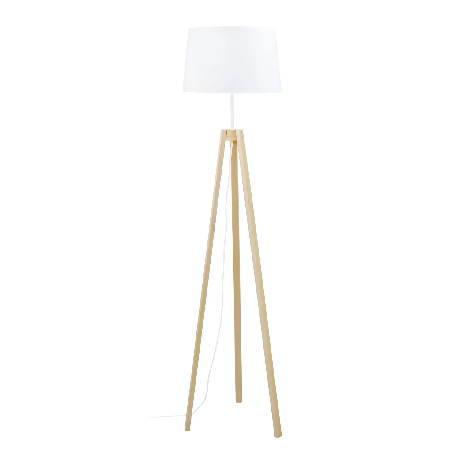 Tosel Viborg piantana treppiede legno naturale bianco