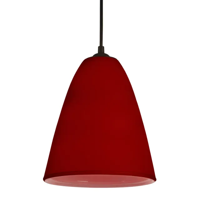 Tosel Balle Verre sospensione bianca 15 cm conica