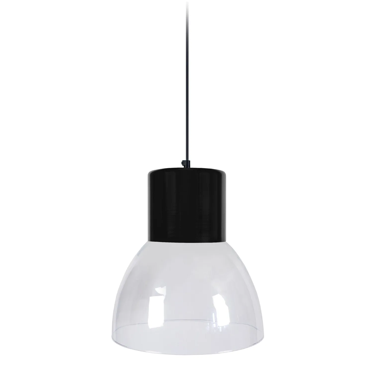 Tosel Seta sospensione vetro cupola bianco 25 cm