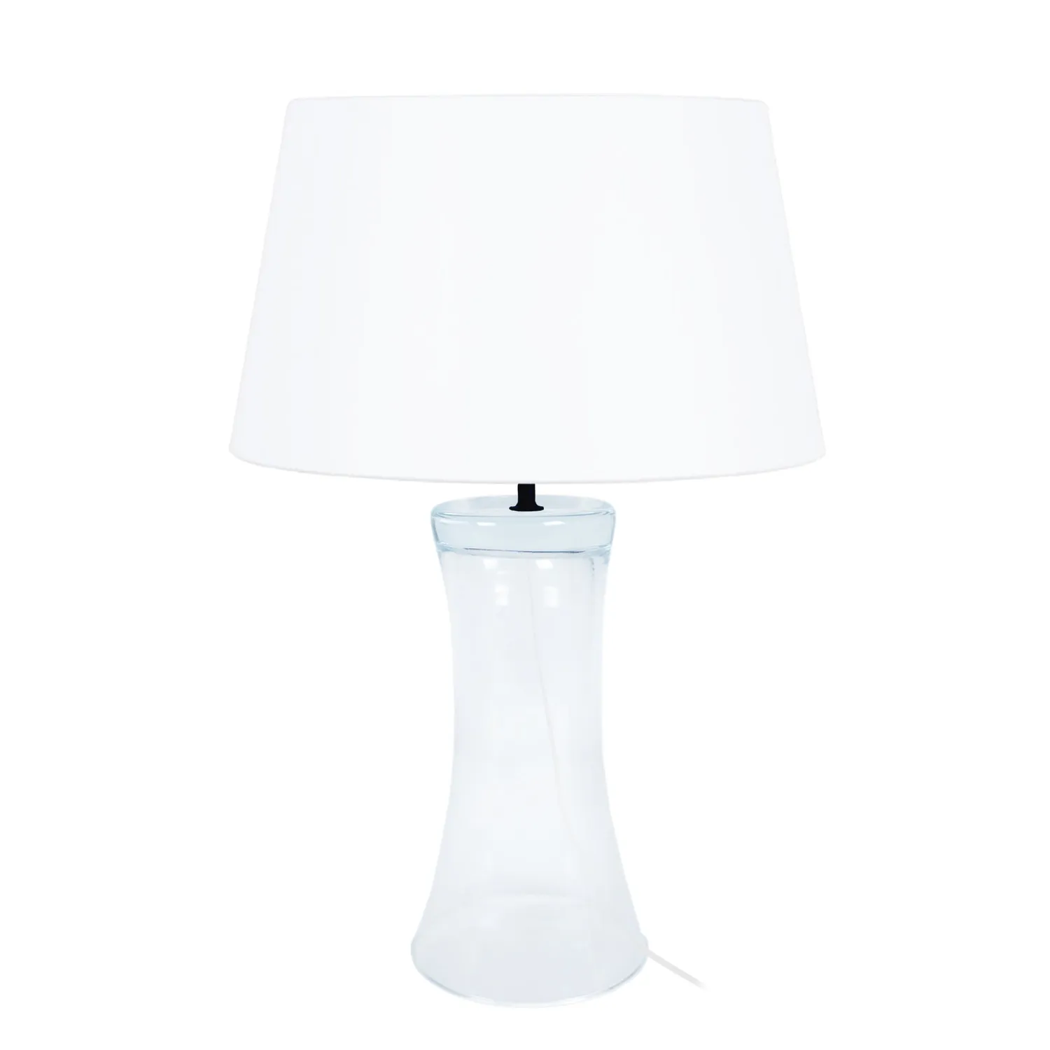 Tosel Trompeta lampada comodino vetro bianco 52 cm