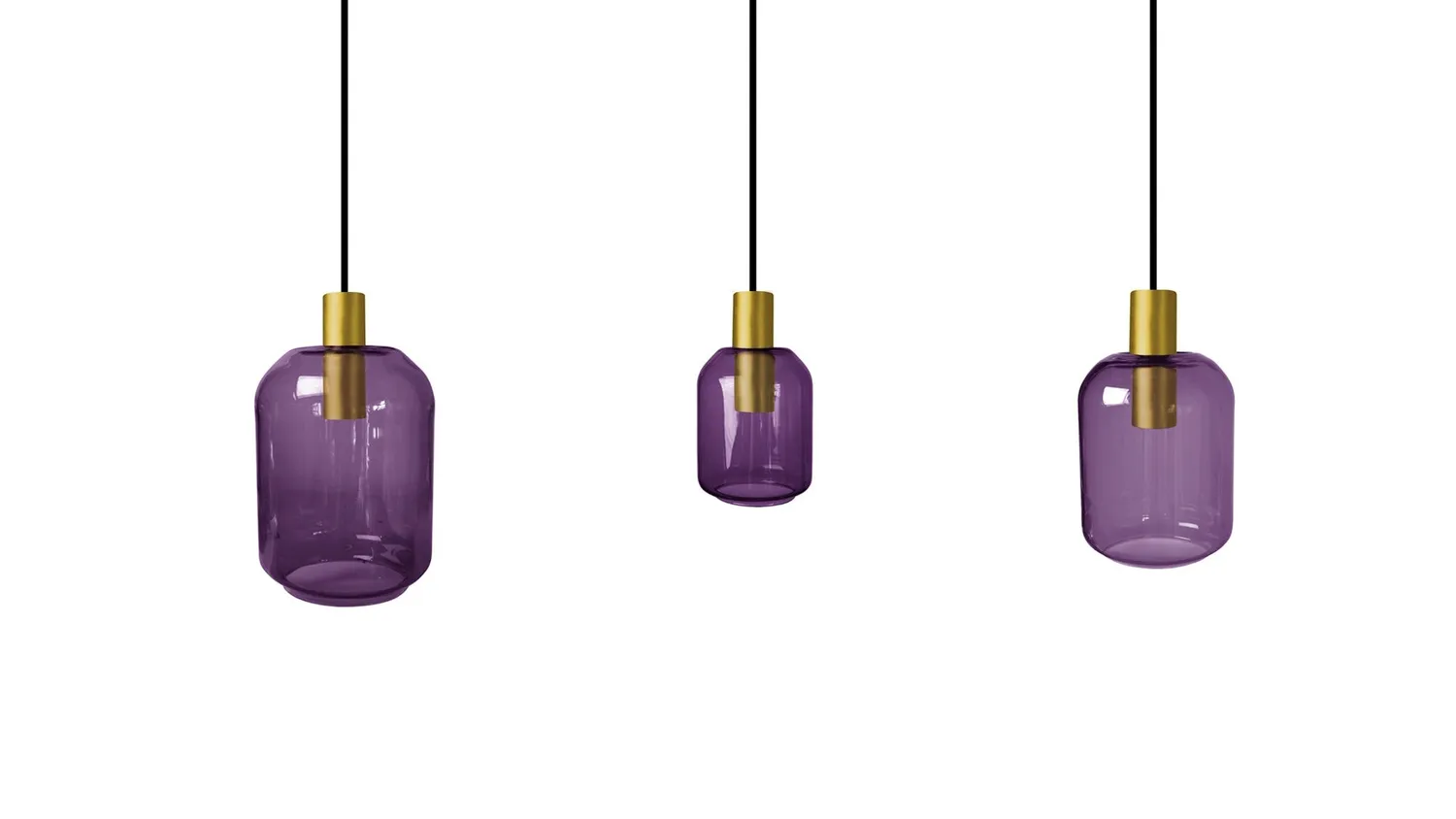 Tosel Svalbard SMB lampadario oro trasparente 60x100cm 3 luci