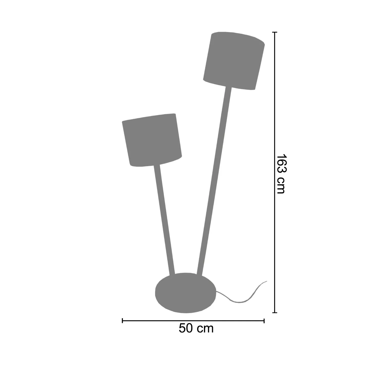 Tosel Tandem piantana doppia legno 50x163 cm bianca