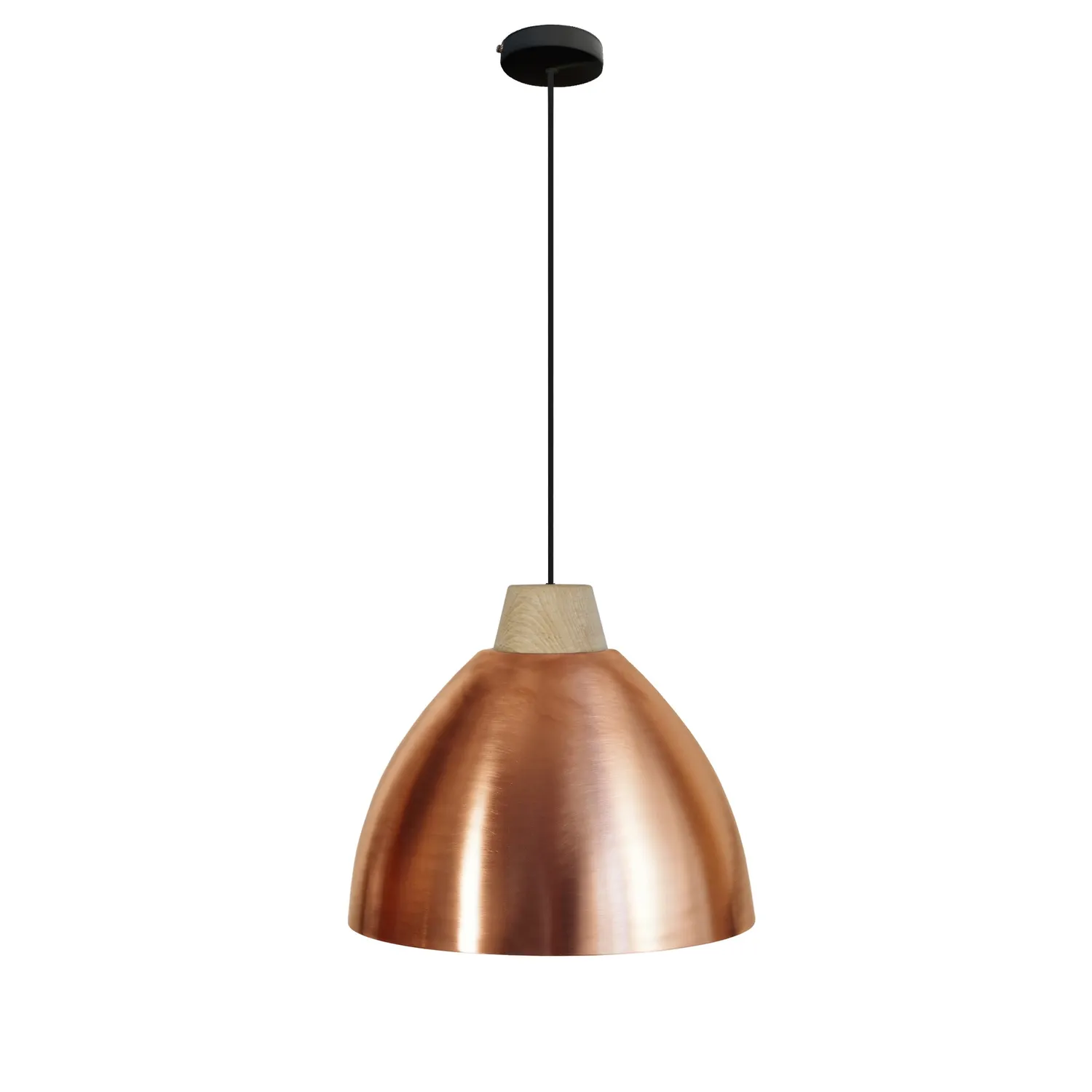 Tosel Celica A sospensione metallo rame legno 21x74 cm
