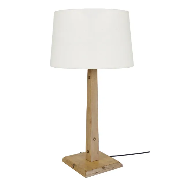 Tosel Tacks lampada da tavolo 35x67 cm naturale ecru legno