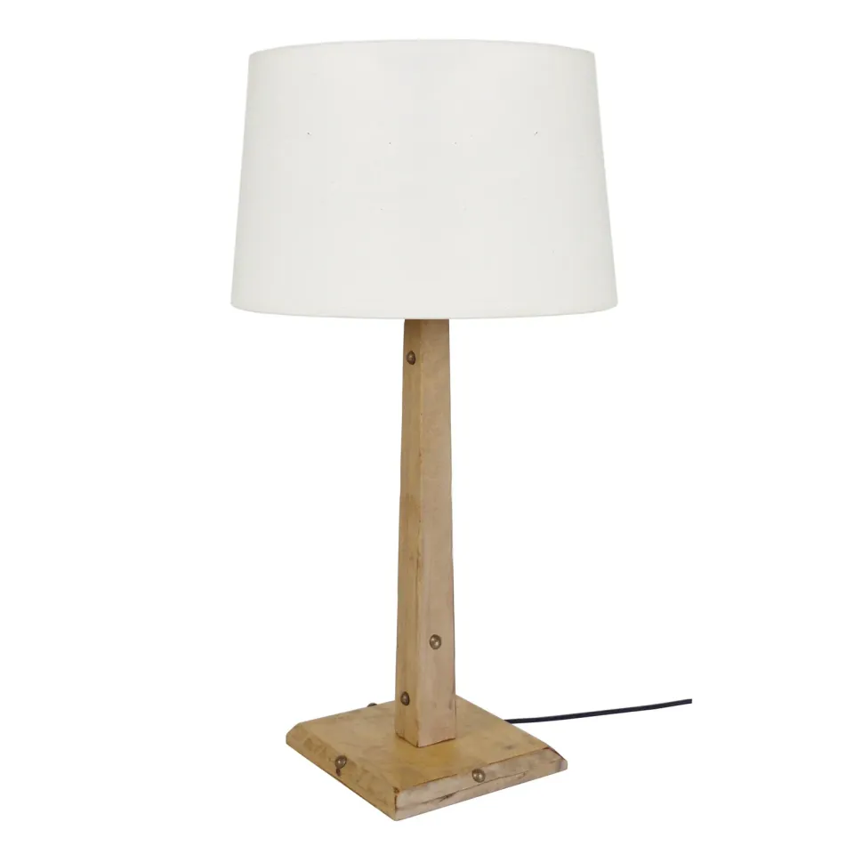 Tosel Tacks lampada da tavolo 35x67 cm naturale ecru legno