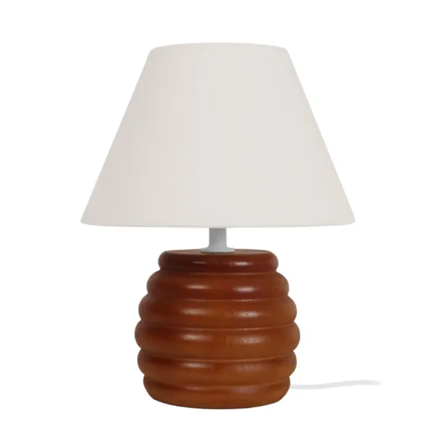 Tosel Boule lampada comodino legno 18 cm E14