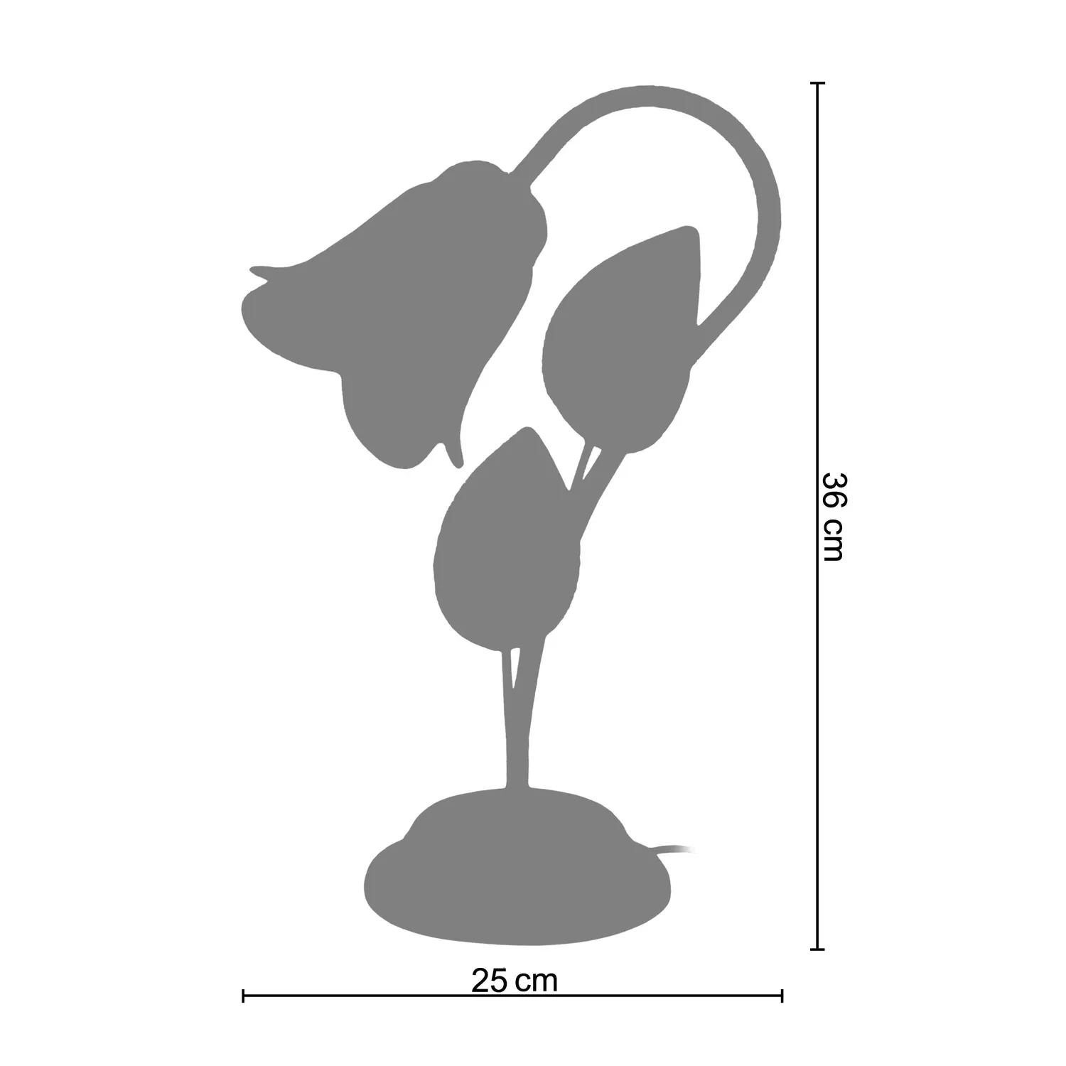 Tosel Eglantine lampada da tavolo grigia satinata