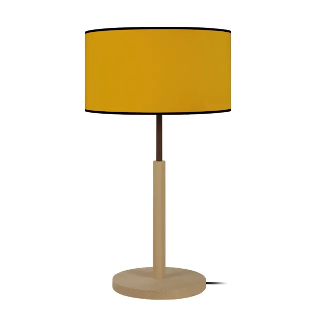 Tosel Agra lampada tavolo gialla 30x54 colonna legno