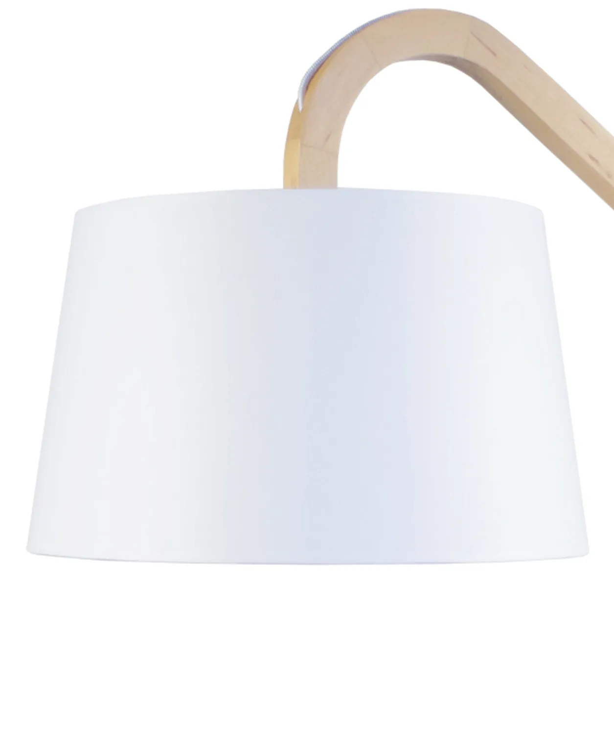 Tosel Mokuzai piantana arco legno naturale bianco E27