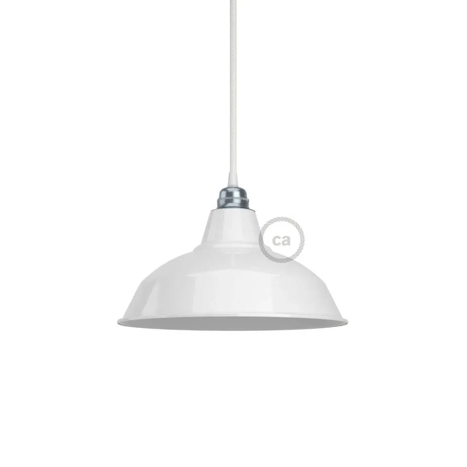 Creative Cables Bistrot paralume metallo bianco 30 cm E27