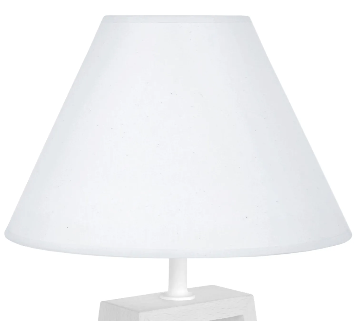 Tosel Mikelli Lampada da Tavolo Triangolo Legno Bianco 22x50 cm