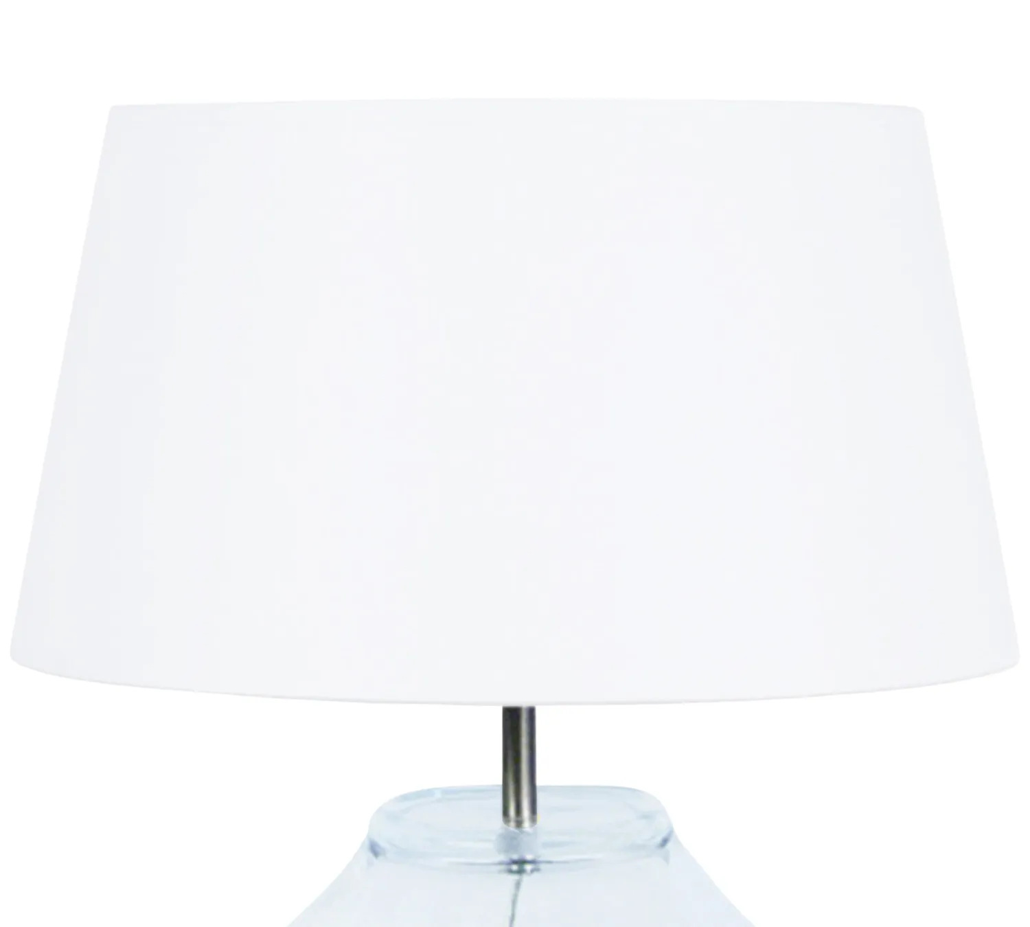 Tosel Vase lampada tavolo vetro trasparente bianca