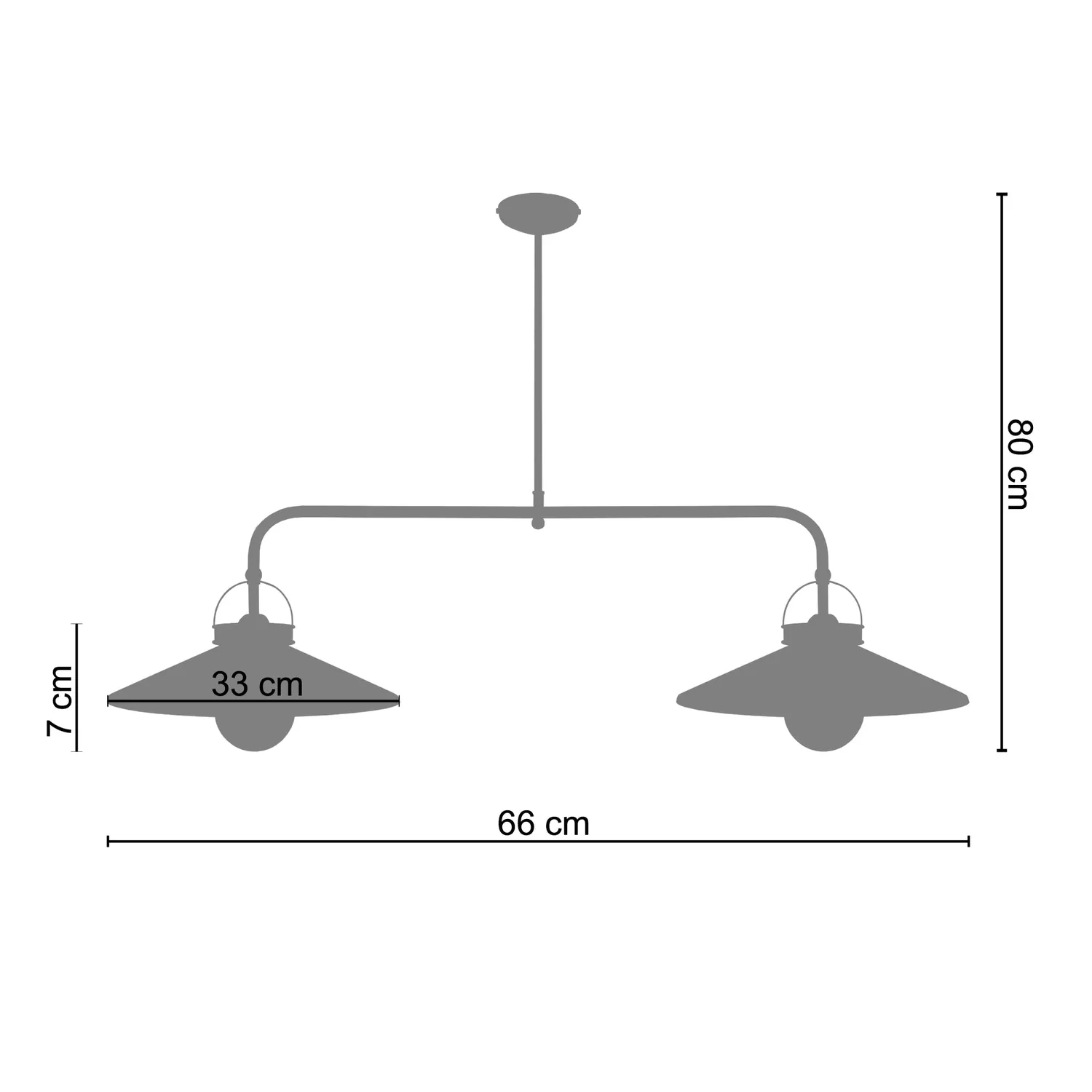 Tosel Saint Malo Metal Bar lampadario bronzo 66x80 cm