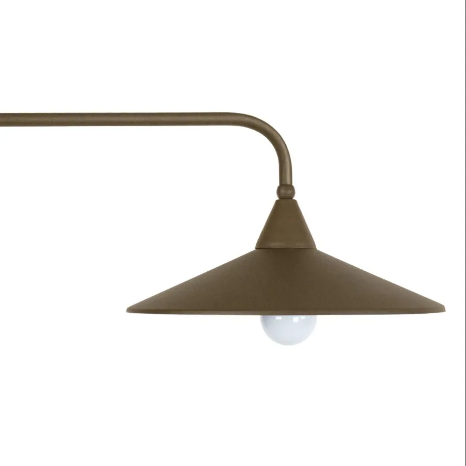 Tosel Tombante lampadario barra marrone 90x70 cm 2 luci