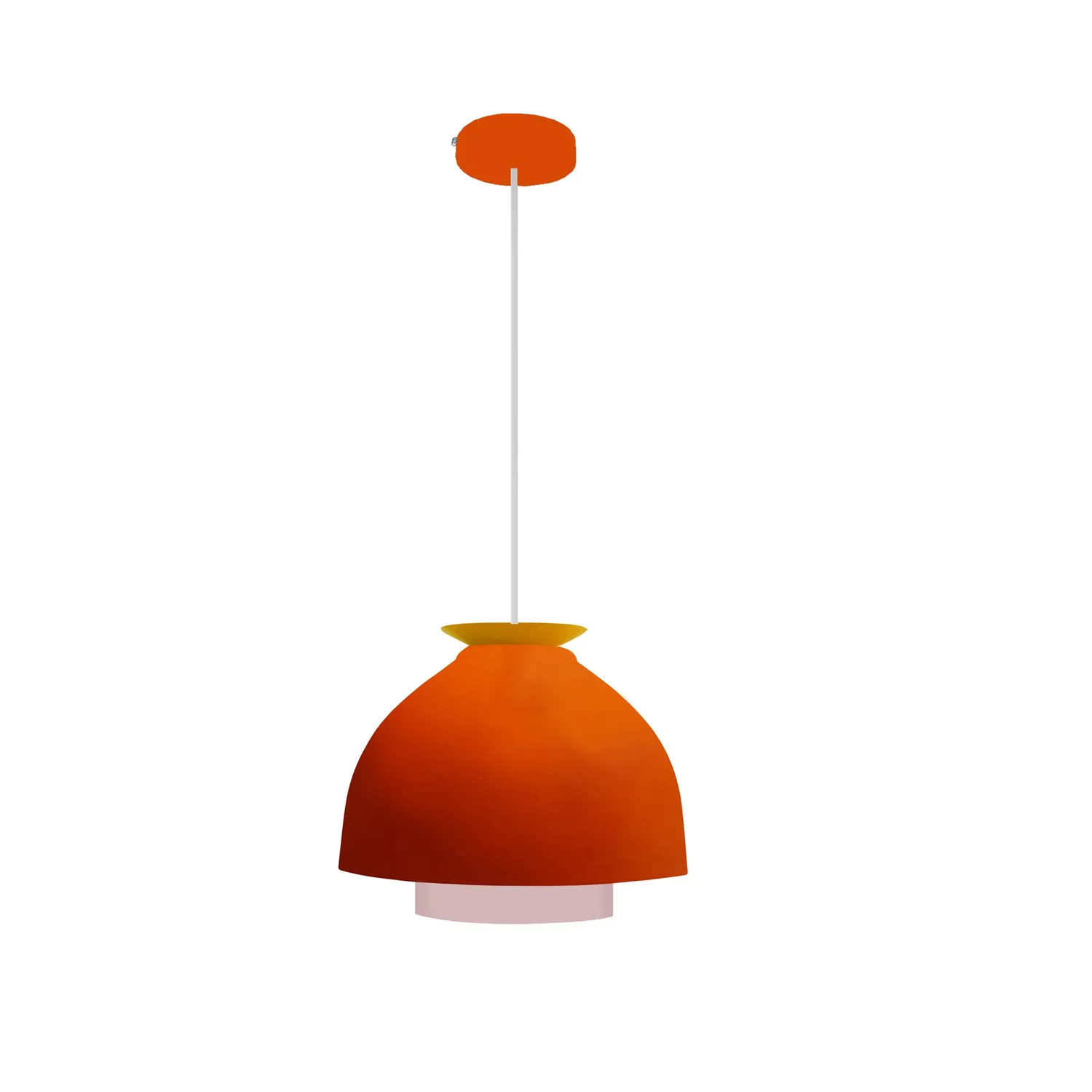 Tosel Mila sospensione metallo arancione 23x100 E27
