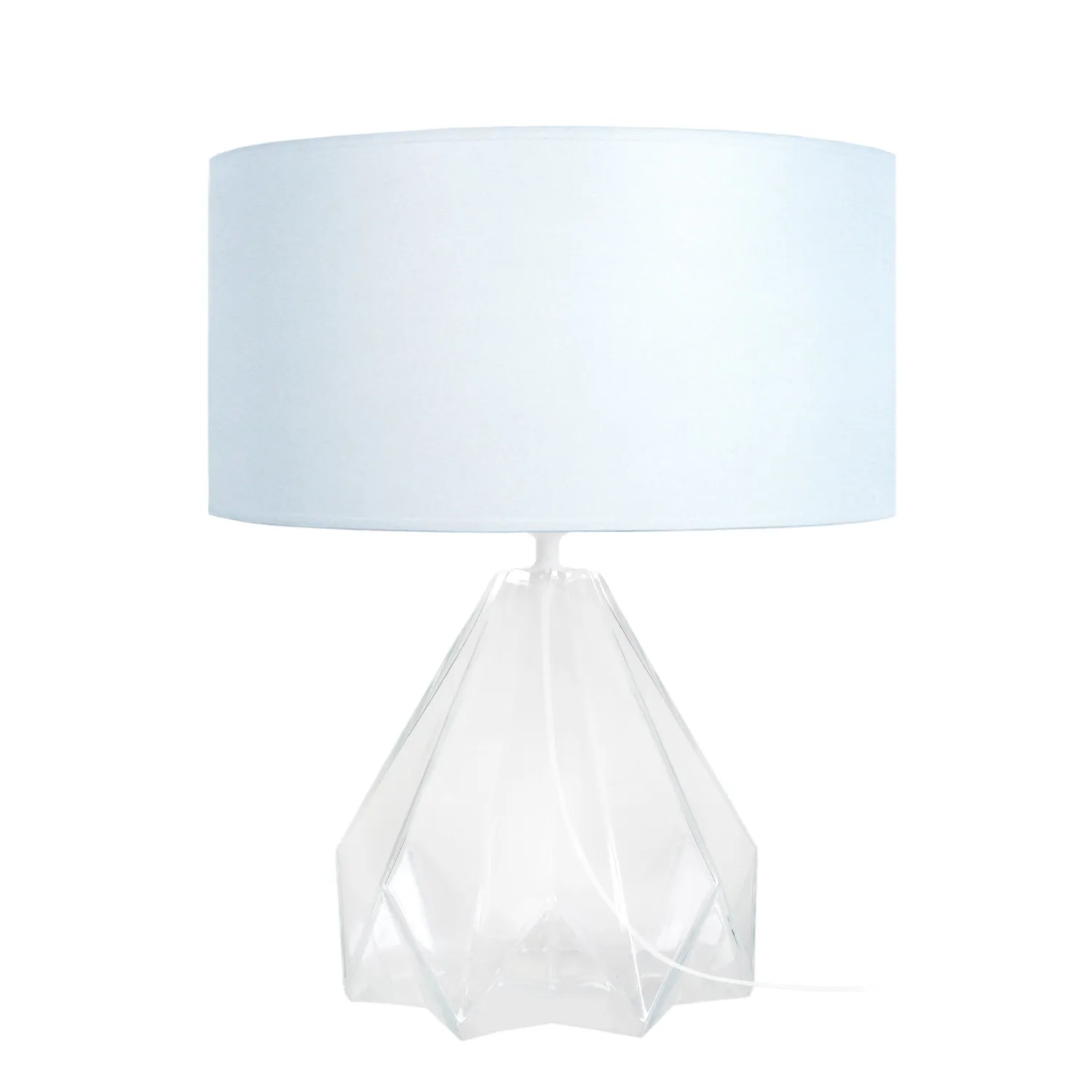 Tosel Helsinki lampada da tavolo 40x53cm vetro trasparente
