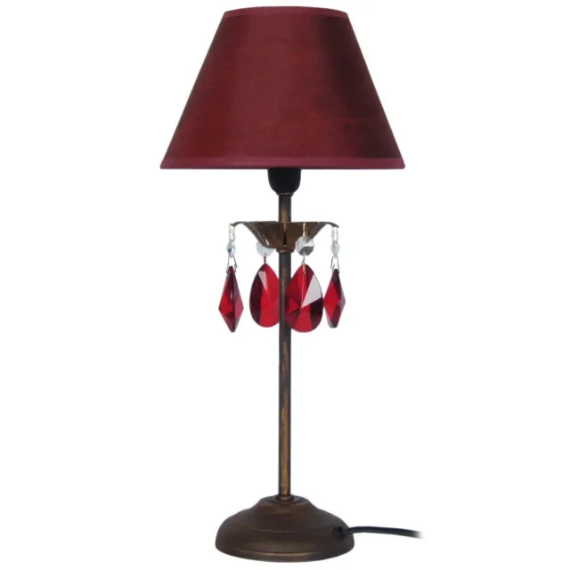 Tosel Pampilles lampada tavolo vetro 18 cm E14