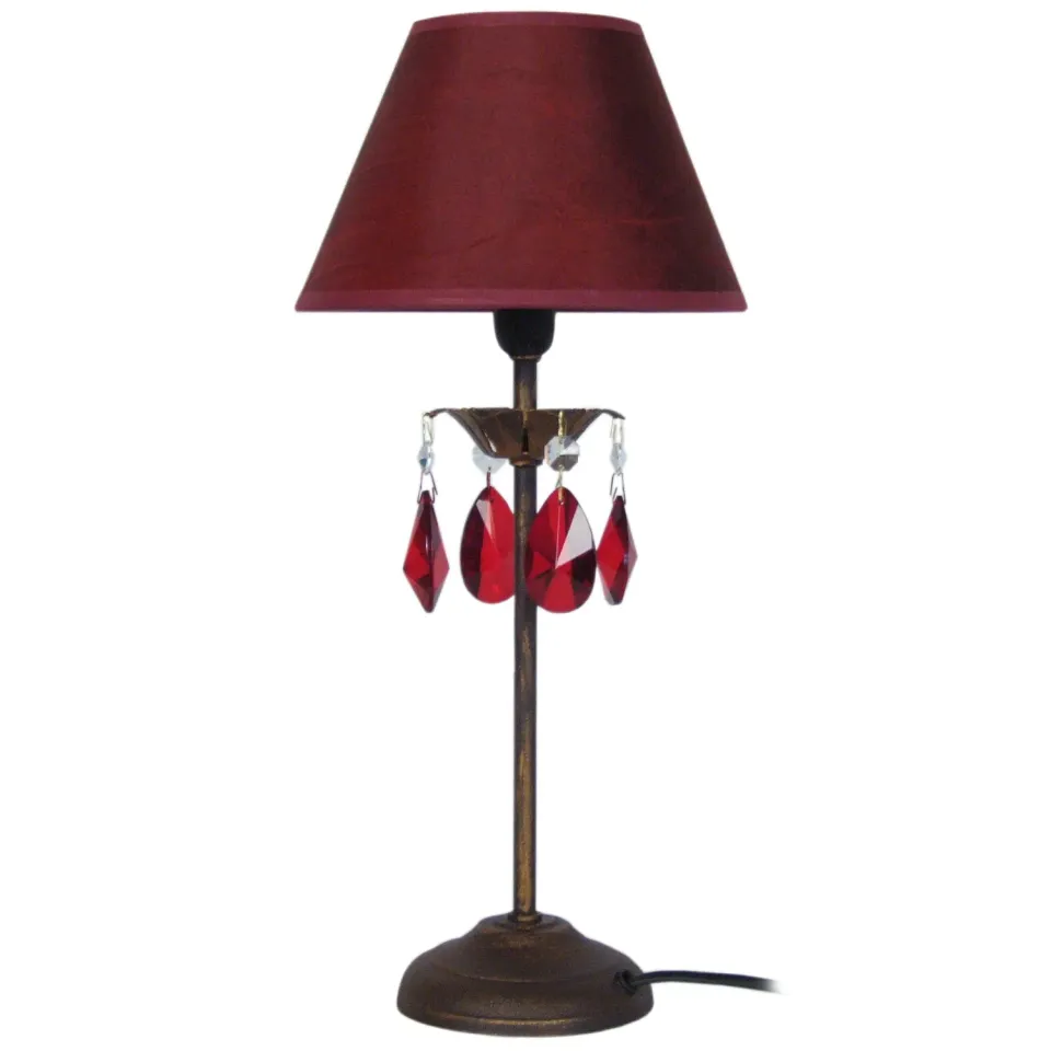 Tosel Pampilles lampada tavolo vetro 18 cm E14