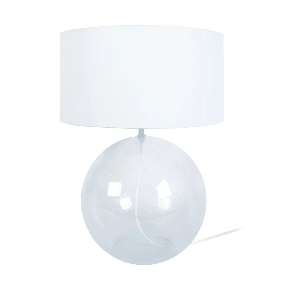 Tosel Burnaby lampada da tavolo vetro trasparente 50 cm