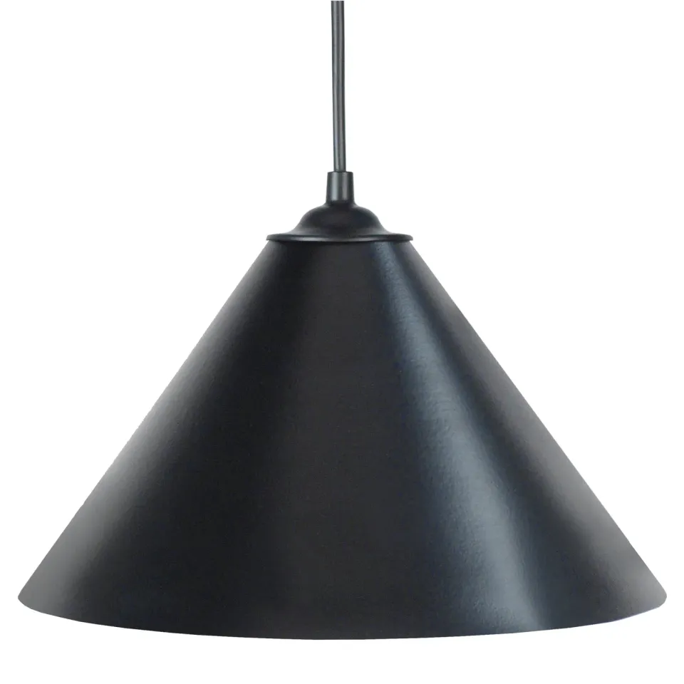 Tosel Conique Sospensione Conica Nero D24 cm Metallo