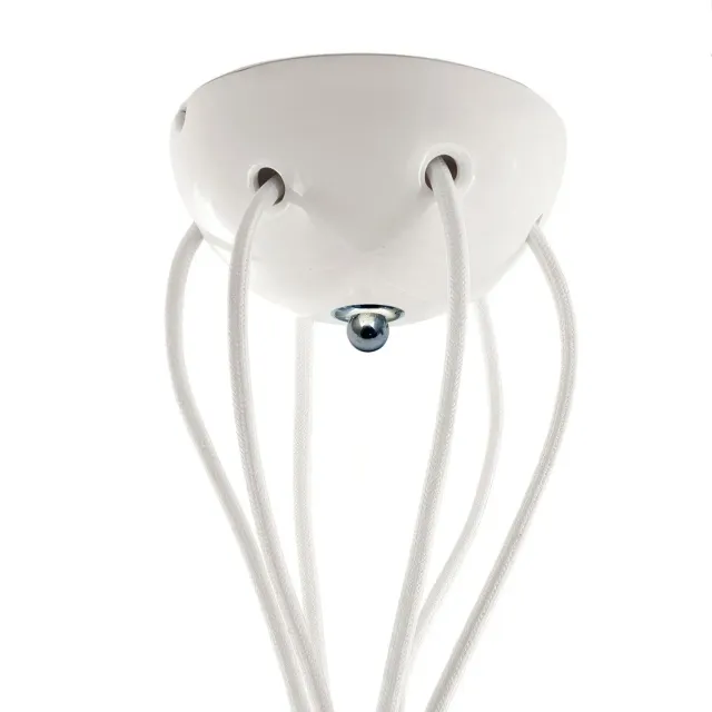 Creative Cables Rosone Ceramica 6 Fori Bianco 130mm