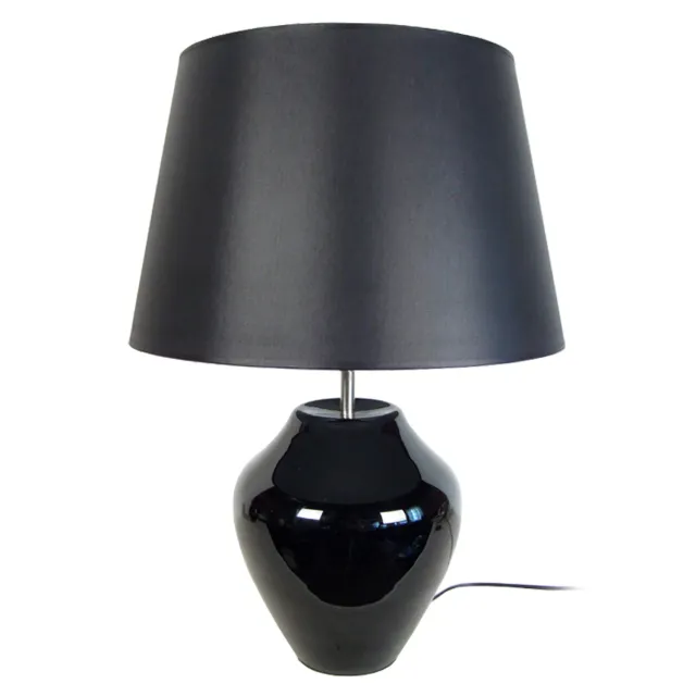 Tosel Vase lampada tavolo vetro trasparente bianca