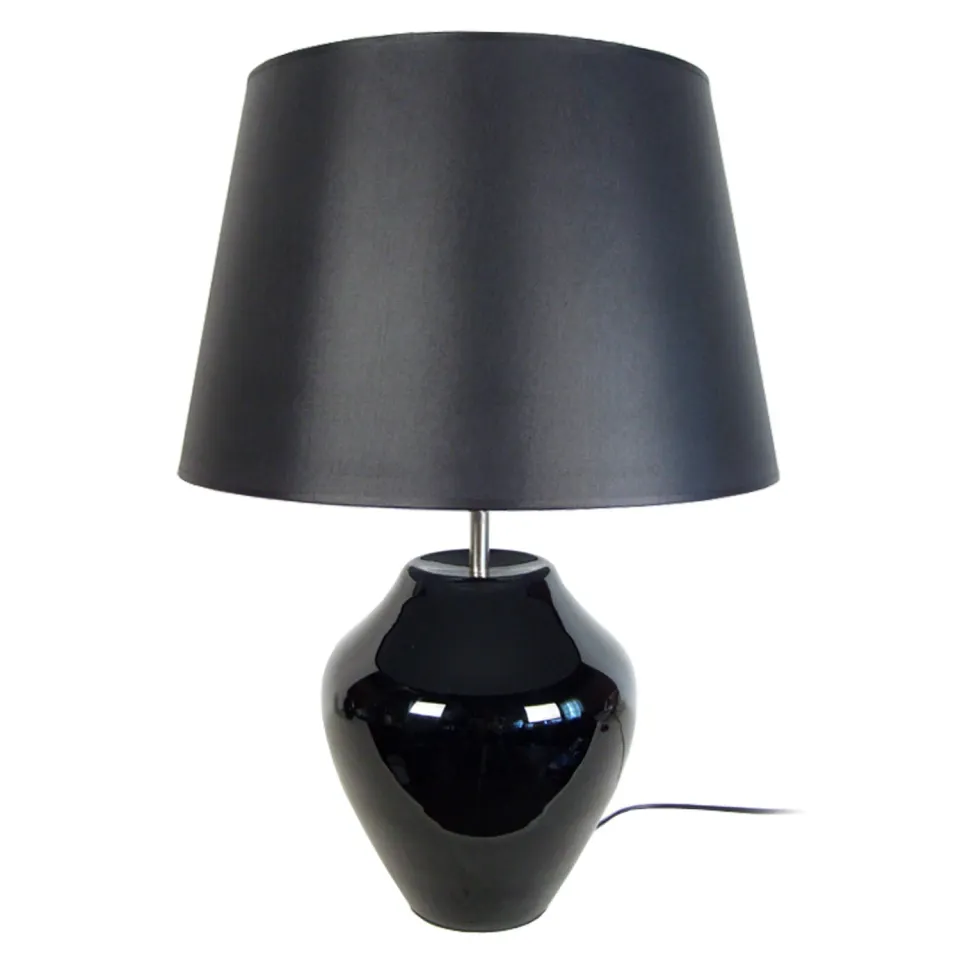 Tosel Vase lampada tavolo vetro trasparente bianca
