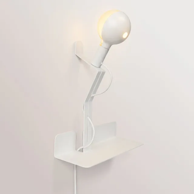 Creative Cables Murio Talia lampada parete mensola bianca LED
