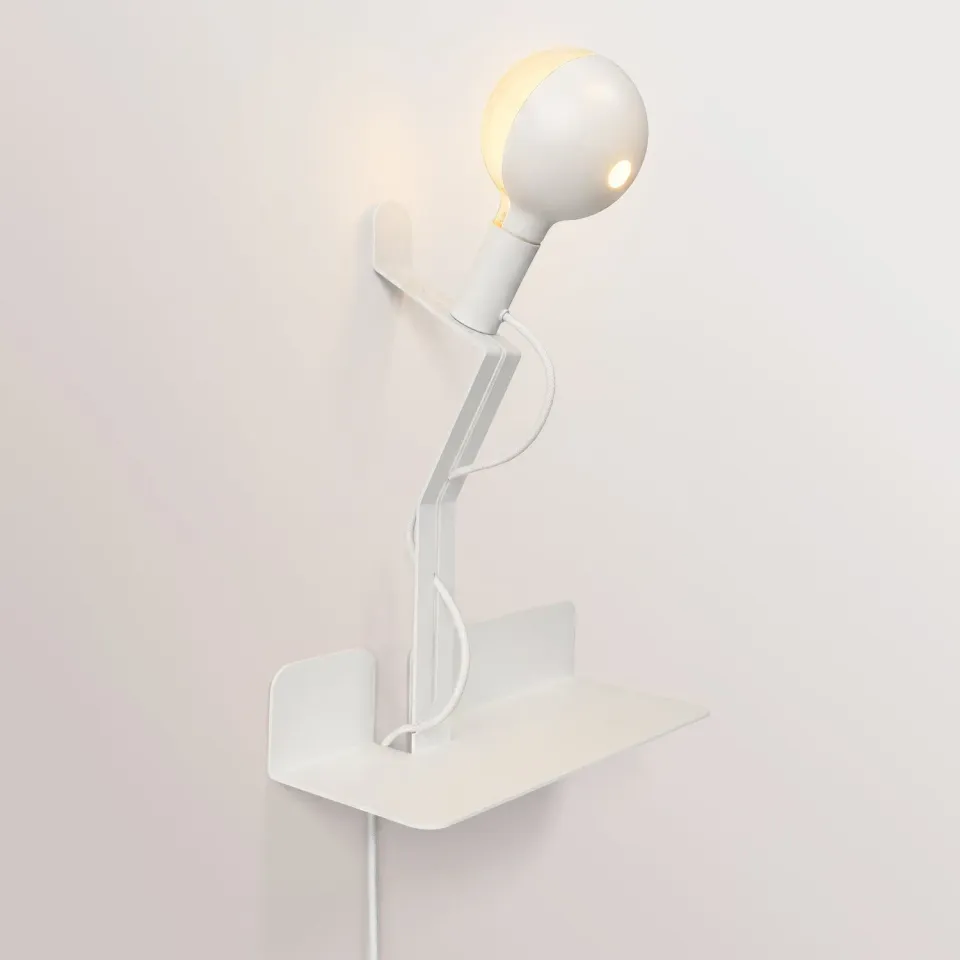 Creative Cables Murio Talia lampada parete mensola bianca LED