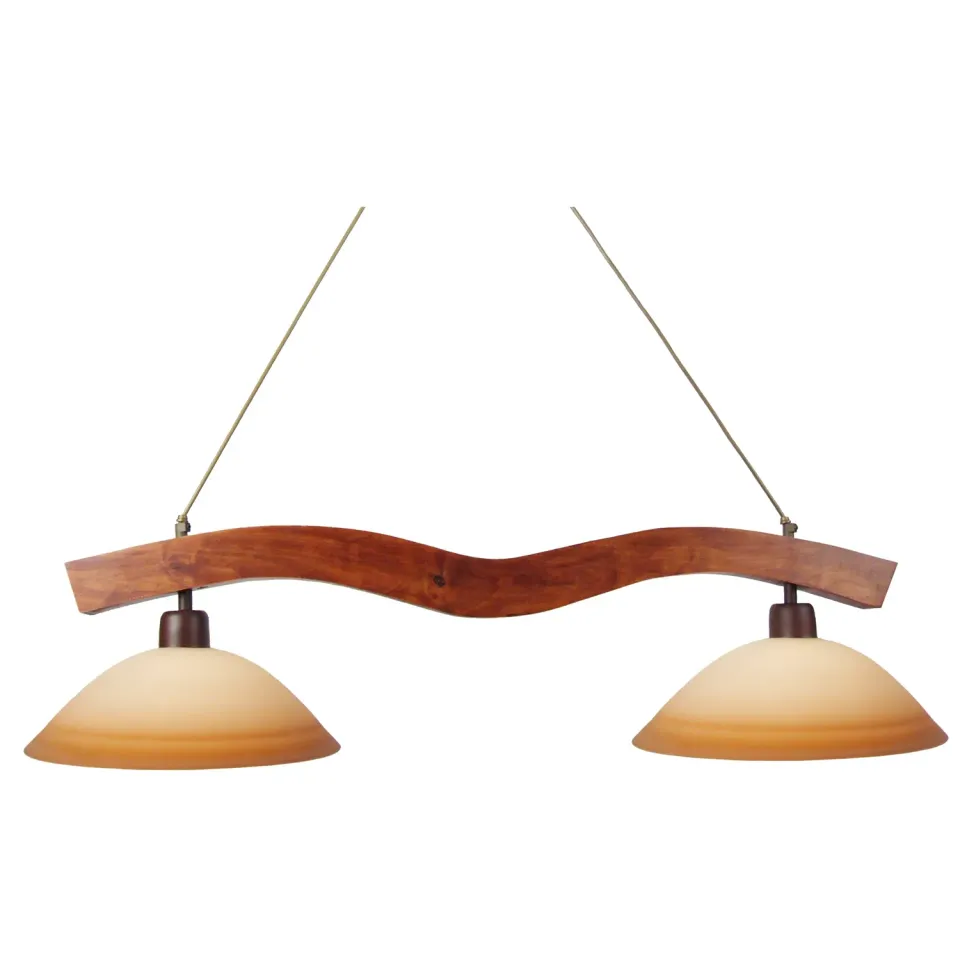 Tosel Poutres lampadario legno crema 95 cm