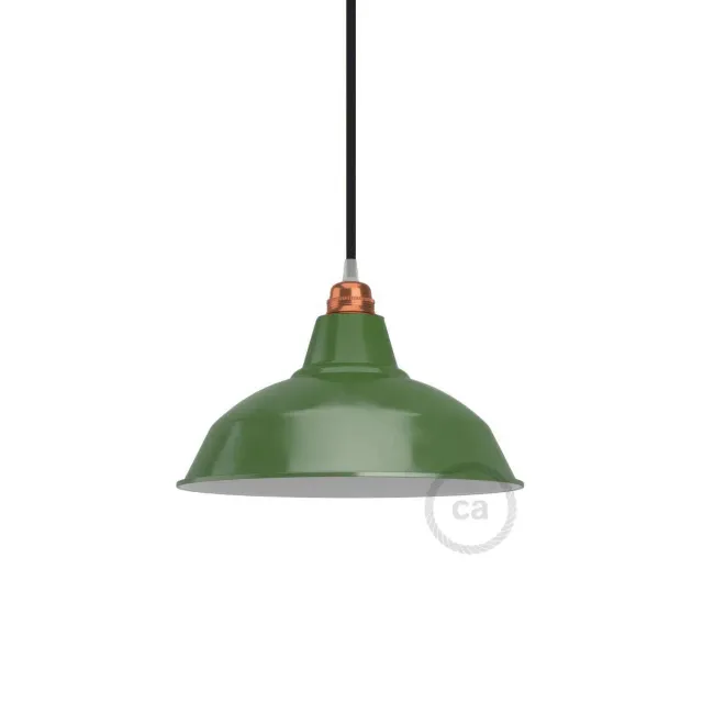 Creative Cables Bistrot paralume metallo verde E27 30cm