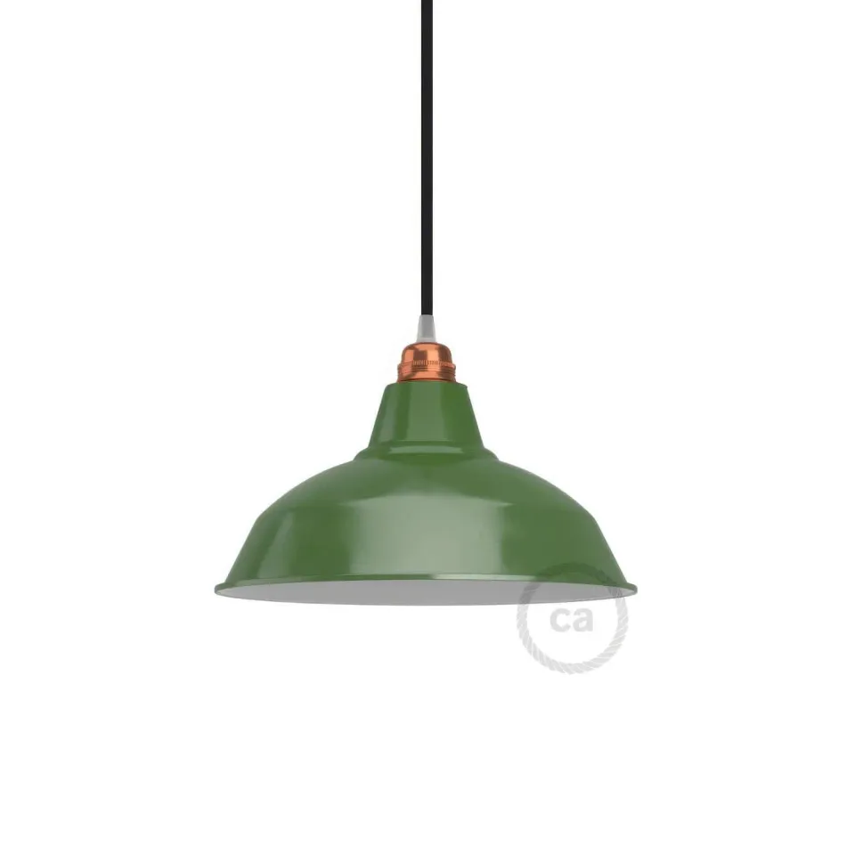 Creative Cables Bistrot paralume metallo verde E27 30cm