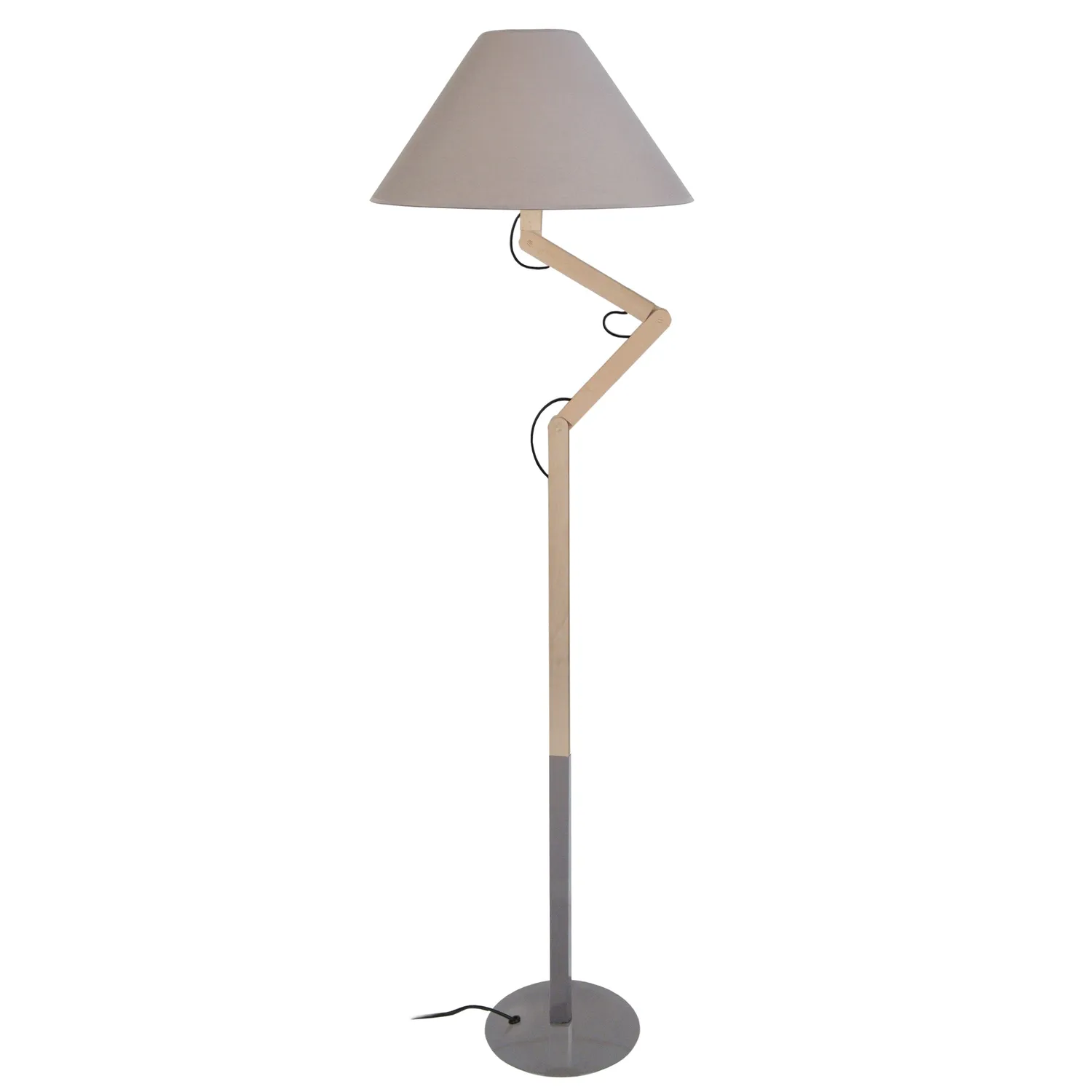 Tosel Geri piantana legno taupe e ecru H170 cm