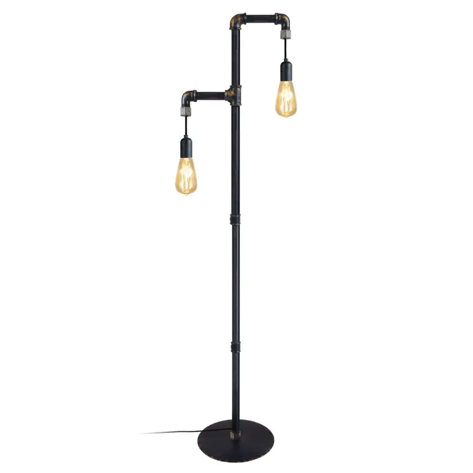 Tosel Hydraulik A Piantana 32x155 cm Nero 2 Luci