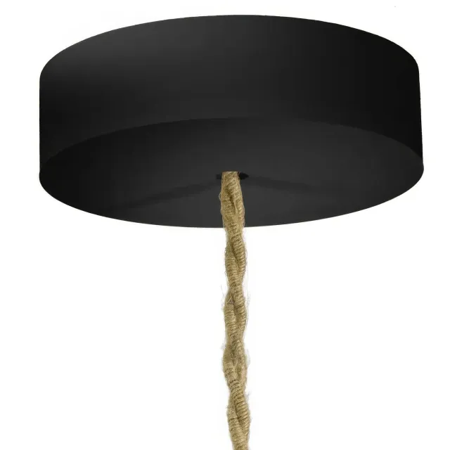 Creative Cables Rosone Legno Nero Ø 120 mm per Sospensione