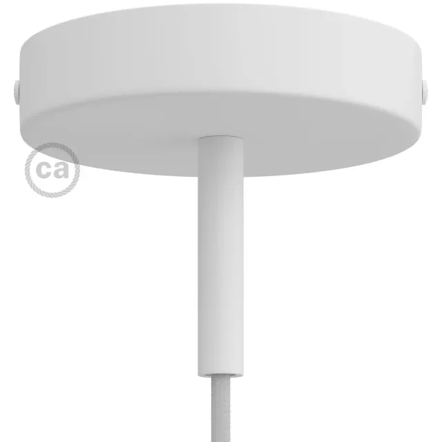 Creative Cables Rosone Soffitto Metallo Bianco 12cm