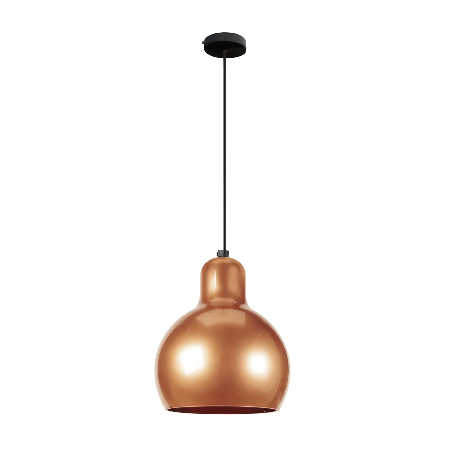 Tosel Vianne sospensione vetro 18x100cm rame campana