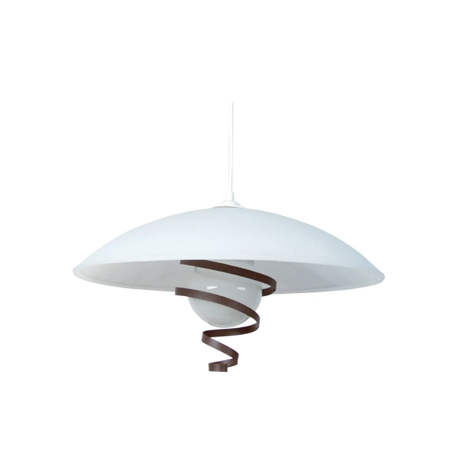 Tosel Ninfa sospensione vetro bianco D40cm E27 1 luce