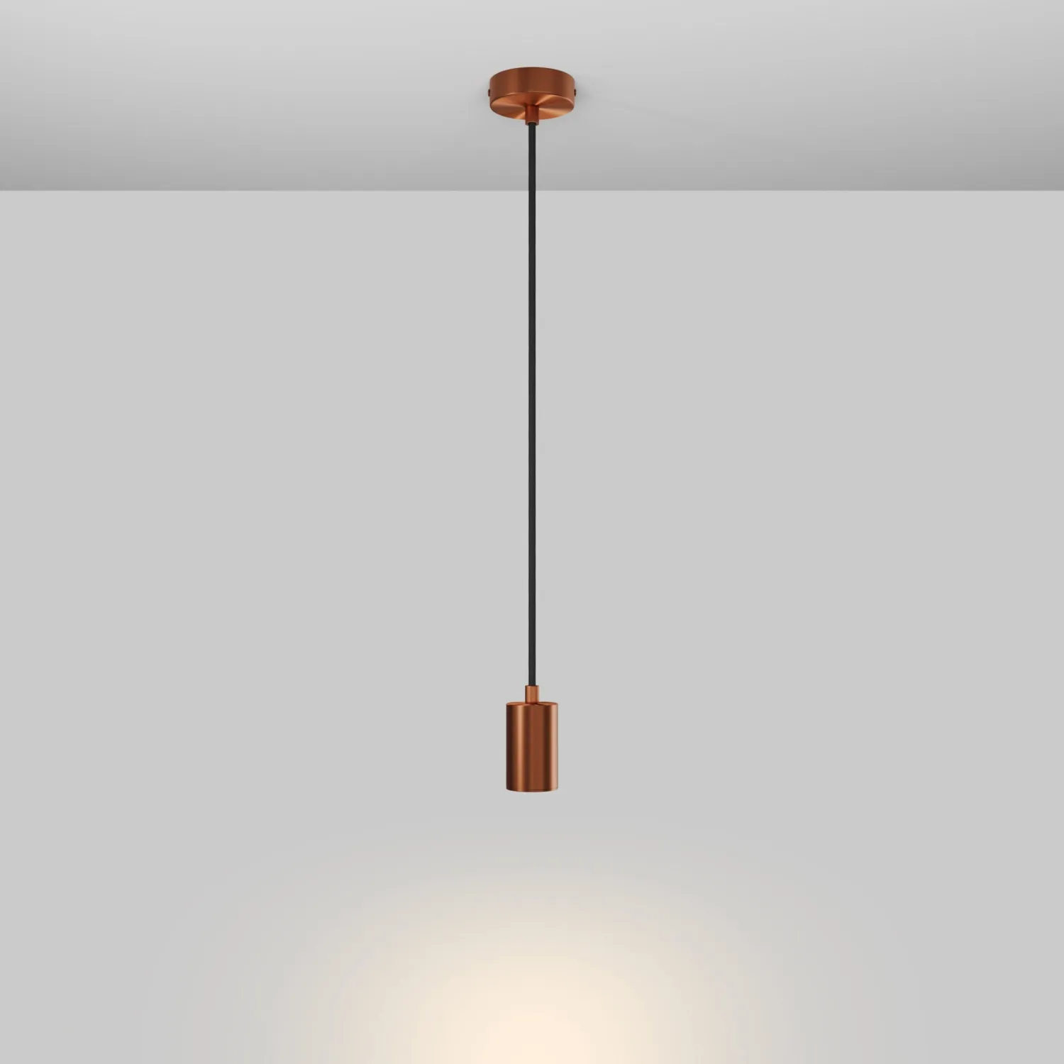 Creative Cables Bispot lampada sospensione rame con lampadina