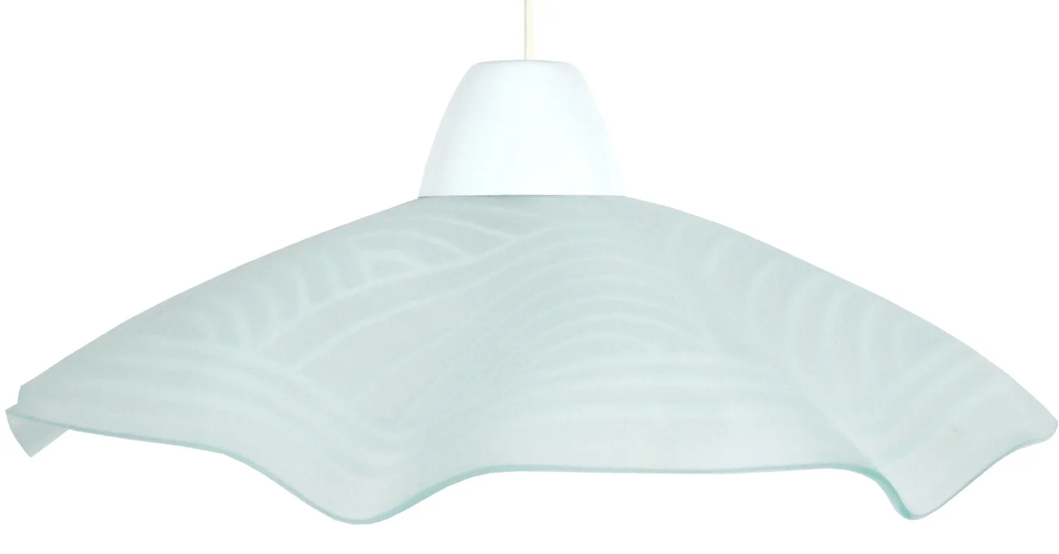 Tosel Popea sospensione satinato-bianco 45x100 cm vetro