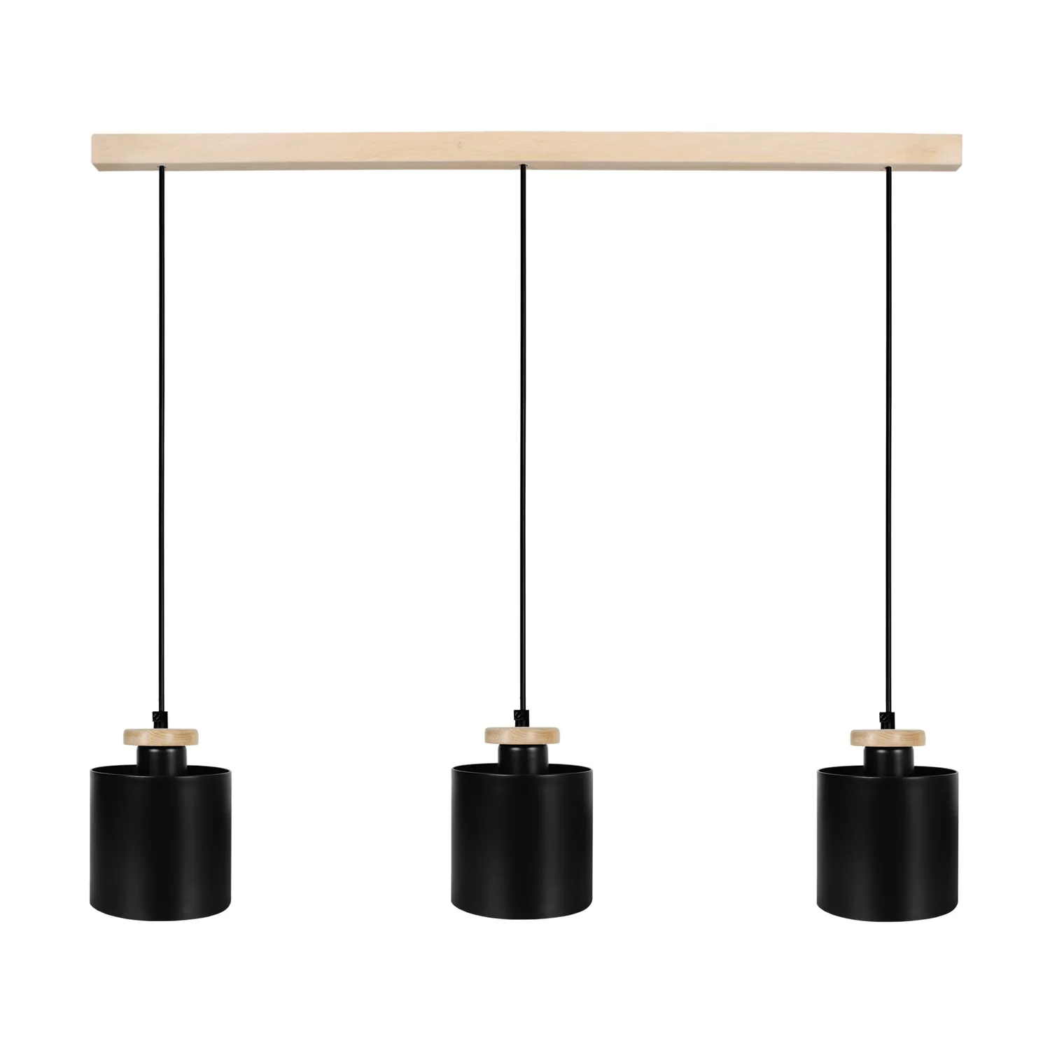 Tosel Uzibuze lampadario barra legno bianco avorio