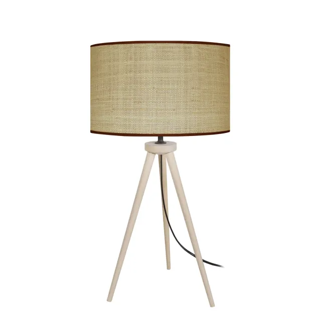 Tosel Jute Lampada Comodino Treppiede Juta 30x54 cm E27